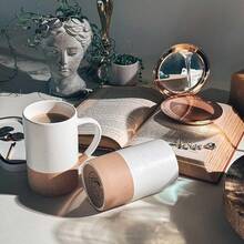 Mora Ceramics 12oz Coffee Mug Set Of 4 - Tea Cups With Handle - Microwave And Dishwasher Safe, Perfect For Mug Lovers - Rustic Matte Glaze, Modern Design - Assorted Colors - Petro - 查看 6