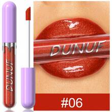 DUNUF 1 Pcs Long-Lasting Lip Gloss Set Waterproof Lipstick Non-Fading Non-Stick Cup Beginner Friendly Perfect Christmas Gift Beautifully Wrapped - 彩色 - 查看 14