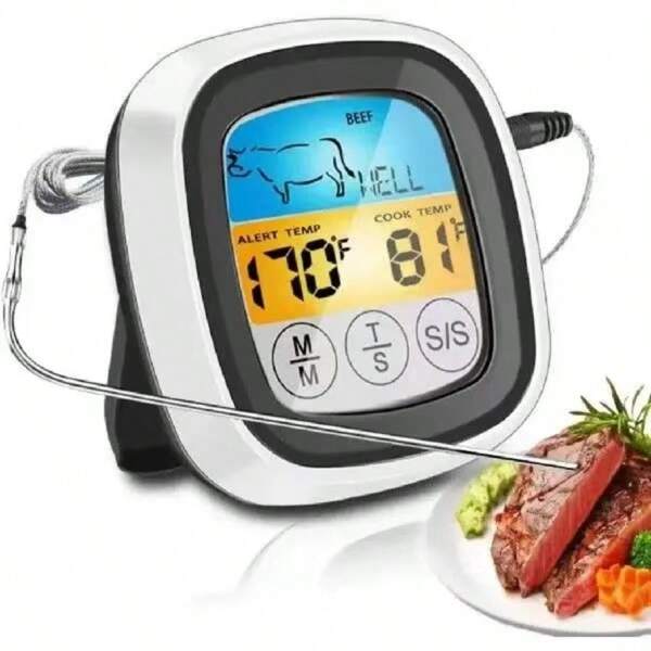 Digitales Lebensmittel-Thermometer, geeignet für präzises Garen von Fleisch und Grillen, Sofort-Ablesung Fleischthermometer, digitales Küchen-Thermometer, Ofenthermometer, digitales Lebensmittel-Kochthermometer