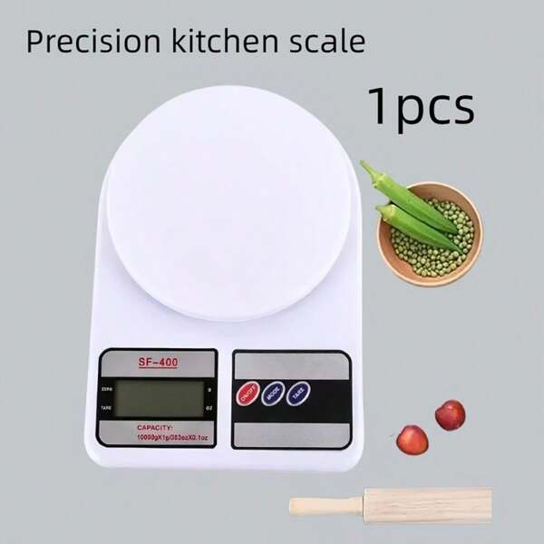 Balanza digital de cocina de precisión, adecuada para hornear y cocinar - Material de polipropileno duradero, fácil de usar, sin batería, perfecta para pesar ingredientes de alimentos y medicamentos, diseño elegante - Regalo ideal para chefs y pasteleros del hogar