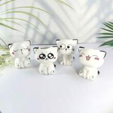 1 Piece, Ceramic Flower Pot Mini Cat Cartoon Cute Potted Plant Desktop Potted Cat Potted DIY Desk Decoration Children's School Gift