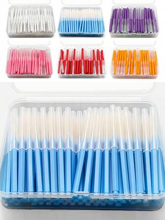 30/60 件深层清洁牙间刷 - 0.6-1.5 毫米尼龙刷毛，不锈钢丝，非常适合牙齿和牙缝，口腔卫生必需品