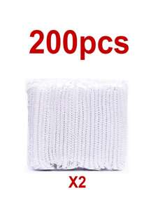 100pcs/50pcs Thick Disposable Hats, Kitchen Oil Fume And Hair Proof Food Caps, Shower Caps, Beauty Salon Specific Breathable Headgear, Disposable Hats, Work Caps, Kitchen Chef Catering Hats, Dust-Proof Headgear, Food Mesh Caps, Non-Woven Sanitary Headgear, Suitable For Dust-Free Workshops, Laboratories, Beauty Salons, Food Processing, Electronics Industry, Cleaning Work, Industrial Operations, Nail Art And Other Places