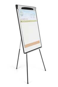 Bi-Office Cavalletto magnetico a treppiede design - 70 x 100 cm (formato europeo), superficie in acciaio laccato, telaio in alluminio e plastica nera