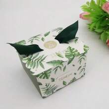 50 cajas de dulces con moño de cinta de satén - Caja de regalo para fiestas de boda, cumpleaños, con 50 cintas negras y verdes para decoración de boda, novia, ducha, fiesta de cumpleaños