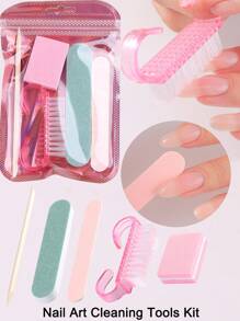 1/5/10 Packs Manicure And Pedicure Set , Mini Nail File And Wooden Nail Stick Set, Double-Sided Nail File, Wooden Cuticle Pusher, Nail Cleaning Tools, Nail Stick, Acrylic Nail Art Brush, For DIY Nail Polishing Care