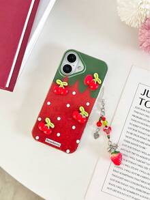 Strawberry Printed Transparent Shockproof Soft Protective Phone Case Compatible With IPhone 16/15/XR/16 Pro Max/7P 8P/P12 Pro Max/P13 Pro Max/P14 Pro Max/P13/P14/P11/P12/P14, XS/S/XS Max/7 8 SE2, Cute And Fashionable Thick Cover - Multicolor - View 6