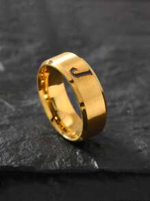 1 pieza Anillo de inoxidable con 26 letras de moda