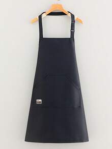 1 件全新防水厨房围裙，多用途口袋，可调节颈带，耐油耐用，适用于厨房、咖啡厅、烧烤、户外、木工等 - 彩色 - 查看 15