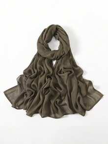 1 件女士粘胶纯色头巾，柔软宽边头巾，多功能防晒披肩，日常使用头带，适合 Abaya 配饰女士面纱 - 寬邊頭巾 - 查看 42