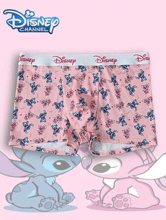 Disney 1 stuk  Cartoon Print Ondergoed - Zacht en Comfortabel, Letter Elastische Tailleband, Casual Herenondergoed