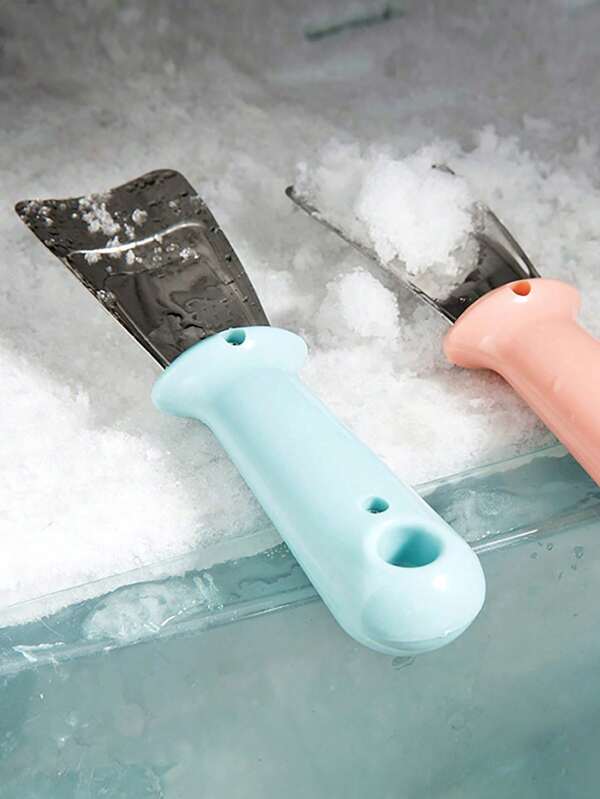 Raspador de gelo para geladeira e freezer, raspador de gelo para geladeira, pá de aço inoxidável para degelo, raspador de geladeira, utensílios de limpeza doméstica, pá de gelo, pá de descongelamento, raspador de descongelamento