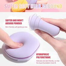 Esponja de Base, Esponja Blender para Líquido, Crema y Polvo, Paquete de 4 Esponjas de Maquillaje Multicolores - Macarrón - Ver 10