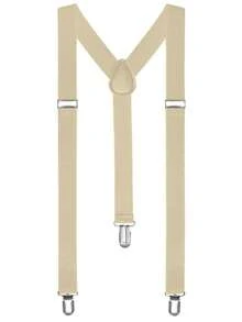 1 件男士可调节纯色背带，可调节弹性 Y 型背带，带强力金属夹，加长背带（60-95 厘米/23.62-37.4 英寸）万圣节配饰，万圣节服装秋冬配饰万圣节服装，适合青少年、青年、男士、休闲、户外、运动、度假、毕业礼物、生日、日常穿着