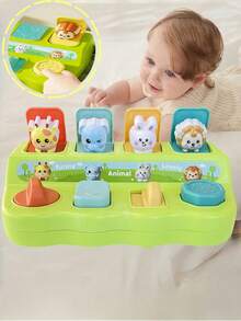 Pop Up Toy Cause And Effect Toys Pop Up Toys For Babies 6-12 Months Kids Toys Toddler Toys Montessori Interactive Pop-Up Animal Hideaway Box Learning Play Game For Boys Girls Enhances Logic Motor Skills Perfect For Children Day Gifts Button Colors Vary - Multicolor - View 11