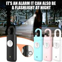 130dB Sicherheitsalarm, LED Anti-Wolf Alarm, 3-in-1 Alarm mit Beleuchtung, Blinklicht und Sirene, wiederaufladbar per USB, portabel und einfach zu bedienen, Notfall-SOS-Modus durch Ziehen am Schlüsselanhänger aktivieren, LED-Blitzlicht, geeignet für Nachtspaziergang, Outdoor-Aktivitäten, Pendeln, Selbstverteidigung von Frauen, Notfall für Senioren