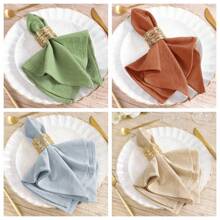 4pcs/Set Washable Dining Napkins, 40cm X 40cm, Suitable For Wedding, Party, Bridal Shower, Birthday, Table Decoration