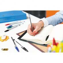 BIC Cristal Original Ballpoint , Comfortable Biro Pens, Medium Point (1.0mm), Assorted Colours, Pack Of 10 - 1 - Xem 6