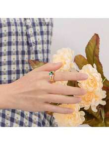 One Piece Customized Women's Birthstone Ring, Fine Women's Jewelry Gifts, Mother's Day Gifts, Valentine's Day Gifts, Birthday Gifts, Wedding Anniversary Gifts, Christmas Gifts, High Grade Gifts For Friends And Classmates Graduation Gifts For Family Members - Multicolor - View 7