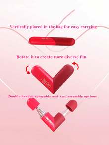1 buah Botol Semprot Parfum Isi Ulang 2-in-1 Dua Warna Kepala Ganda Motif Macaron Rhinestone 5ml+5ml, Atomizer Portabel Berbentuk Hati Macaron, Hadiah untuk Perjalanan - MultiWarna - View 4