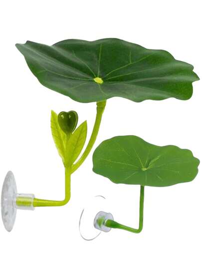 3Pcs Quiet And Concealed Type Lotus Leaf Underwater Simulation Decoration For Aquarium, Featuring Plant Elements To Meet Pet Needs. Simulated Water Plant Leaves, Aquatic Grass Leaves, Dormant Beds, Aquarium Water Feature Decorations, Ornaments - The Best Gift For Pets.