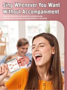 1pc Wireless Microphone Singing And Audio Integrated Home KTV Mobile Phone Music Speaker Karaoke Singing Suitable For Teenagers And Adults To Spend Time Party Interactive Entertainment