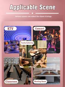 1pc Wireless Microphone Singing And Audio Integrated Home KTV Mobile Phone Music Speaker Karaoke Singing Suitable For Teenagers And Adults To Spend Time Party Interactive Entertainment