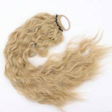 The Synthetic 24-Inch Rubber Band Elastic Wavy Ponytail Wig Is Easy To Wear And Suitable For Women's Daily Wear