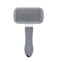 1pc Pet Grooming Brush, Cat And Dog Universal Cleaning Comb, Pet Brush, Pet Comb, Hair Cleaning Comb, One Click Hair Removal Comb, Cat Hair Removal Comb Silicone Dog Comb With Easy To Clean Button, Pet Massage Comb For Effective Knotting And Hair Removal, Ergonomic Handle Suitable For Dogs
