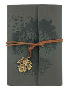 A5 Blank Page Vintage Leather Journal Notebook, Refillable Writing Diary, Travel Diary, Art Sketchbook, Gift For Women, Men, Teenage Girls And Boys, 160 Pages,School Supplies,Back To School - Multicolor - View 19