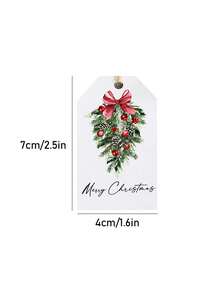 20 sztuk etykiet na prezenty w kształcie szyszek sosnowych na Boże Narodzenie - z 5-metrowym sznurkiem jutowym, wielosceniczne etykiety na szyszki sosnowe i kokardy - wiszące etykiety dekoracyjne na święta, dekoracja do pakowania prezentów i kart dekoracyjnych do pudełek | Idealne na święta Bożego Narodzenia, noworoczną dekorację prezentów