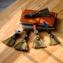 1 peça de coluna hexagonal de cristal mini vassoura de cristal Wickan Nordic Magic Broom Prop