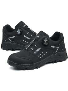 UMBURLLY 男式带扣钢头鞋，防砸、防刺穿，橡胶鞋底，工业建筑工作靴