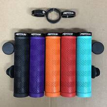 1 Paar Fahrradlenkergriffe, Mountain Bike Griffe, einseitig verriegelbare Lenkerstangen-Abdeckung, strapazierfähige zweidichtige Gummigriffe mit strukturierter Oberfläche für Komfort und rutschfesten Halt, verbesserte Fahrkontrolle, Outdoor-Radfahrzubehör, MOTSUV Fahrradteile - Verschiedenfarbig - Übersicht 6