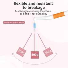 Super deer Super Deer L-Type 0.6/0.7mm Interdental Brush Bristle Interdental Tooth Brushes Cleaning Between Teeth For Orthodonotics