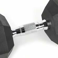 "20LB Rubber Hex Dumbbell (Single) - Non-Slip Grip & Anti-Roll Design"