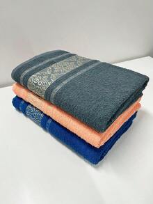 Kit 2 Toalhas De Banho Grossa Luxo Mônaco - Rosa Toalhas - Salmão - Visão 8