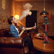 2-Hose Hollow Carved Hookah Set | Lightweight Alloy Hookah Body | Complete Accessories (Silicone Bowl, Hose, Charcoal Tray, Foil, And Mouthpiece)