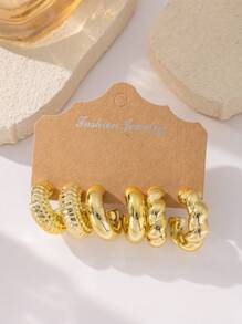 6-12 pièces/set Boucles d'oreilles minimalistes en forme de larme pour un port quotidien