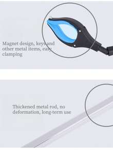 32-Zoll Schwerlast Müll-Greifer mit 360° rotierendem Magnetkiefer, leichtes Design | ergonomischer farbiger Griff, geeignet für den Außen- und Hausgebrauch, Reinigungswerkzeug für Senioren, - faltbarer Greifer und ausziehbarer Greifer, ideales Geschenk für Rekonvaleszenz, batteriefrei