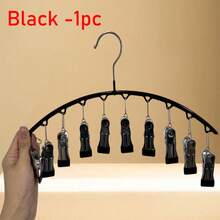 1pc Rotating Space-Saving Curved Hanger, Suitable For Yoga Pants And Leggings - Closet Organizer With 10 Clips, Tights Hanger, Suitable For Clothing Stores, Valentine's Day, Wedding, Birthday Gifts - Multicolor - View 12
