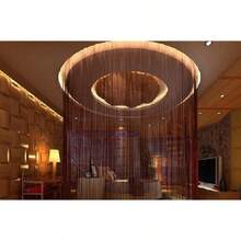 100cmX200cm Decorative Door String Curtain Beads Wall Panel Fringe Window Room Divider Blind For Wedding Coffee House Parts Door Divider Beads Tassel Screen Decoration (Colorfull 25) - Coffee - 查看 7