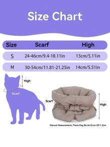 1pc Fashionable Pet Warming Neck Scarf, Designed To Prevent Cats From Licking And Biting After Spaying/Neutering Surgery, Resembles An Elizabeth Collar