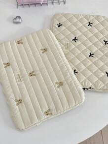Cute Lingge Embroidered Bow Tablet Bag Laptop Bag Compatible With Macbook Full Of Girl Hearts