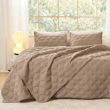 Size Quilt Bedding Set Teal - Full Lightweight Comforter Bedspreads & Coverlets Turquoise - Bedding Cover Bed Decor All Season - 3 Pieces (1 Quilt, 2 Pillowcases) - 14 - 灰褐色 - 查看 1