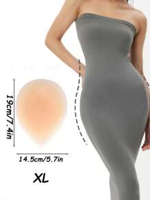 2 pezzi Cuscinetti in silicone riutilizzabili e invisibili per il seno da donna, utilizzati per migliorare fisicamente i glutei su entrambi i lati e modellare il corpo, supportare le anche e i glutei con patch che mostrano l'ingrandimento, adatti a signore di vari tipi di corporatura