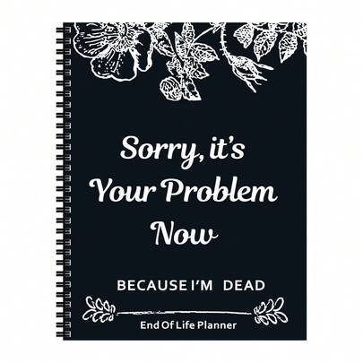 1 PC Adult End Of Life Planning Workbook With Important File Pocket "Organizing Matters" Organizer, Basic Task List When I Leave Workbook Organizer Notebook, Used For Beneficiary Information, Will Preparation, Final Wishes, Funeral Planning