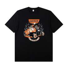 Fashion-Gretsch Electric Guitar Instrument Peripheral T-Shirt Short Sleeve Cotton Rock Band Lead Singer Practice Costume Casual T-Shirt - màu đen - Xem 1