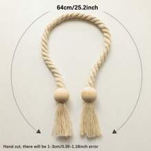 2 Pcs Strong Magnetic Curtain Tiebacks Curtain Holdbacks Outdoor Curtain Tiebacks Hand Woven Tie Backs Drapery Holdbacks Curtain Ties For Drapes