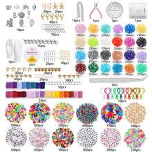 1 Set 4-Layer Grid Style Multi-Element Beaded Jewelry Casual Style Unique Combination, Comes With Gloves And Various Tools, Summer Style Accessories, Street INS Jewelry, Letter Beads, DIY Kit For Family, Auxiliary DIY Tools
